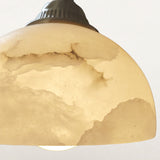 Windham Alabaster Pendant Light with Copper Wire Accents - Modern Lighting Fixture for Elegant Bedroom Decor and Contemporary Hanging Light
