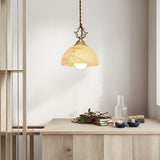Windham Alabaster Pendant Light with Copper Wire Accents - Modern Lighting Fixture for Elegant Bedroom Decor and Contemporary Hanging Light