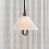Linen Shade Adjustable Pendant Light