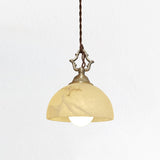 Windham Alabaster Pendant Light with Copper Wire Accents - Modern Lighting Fixture for Elegant Bedroom Decor and Contemporary Hanging Light